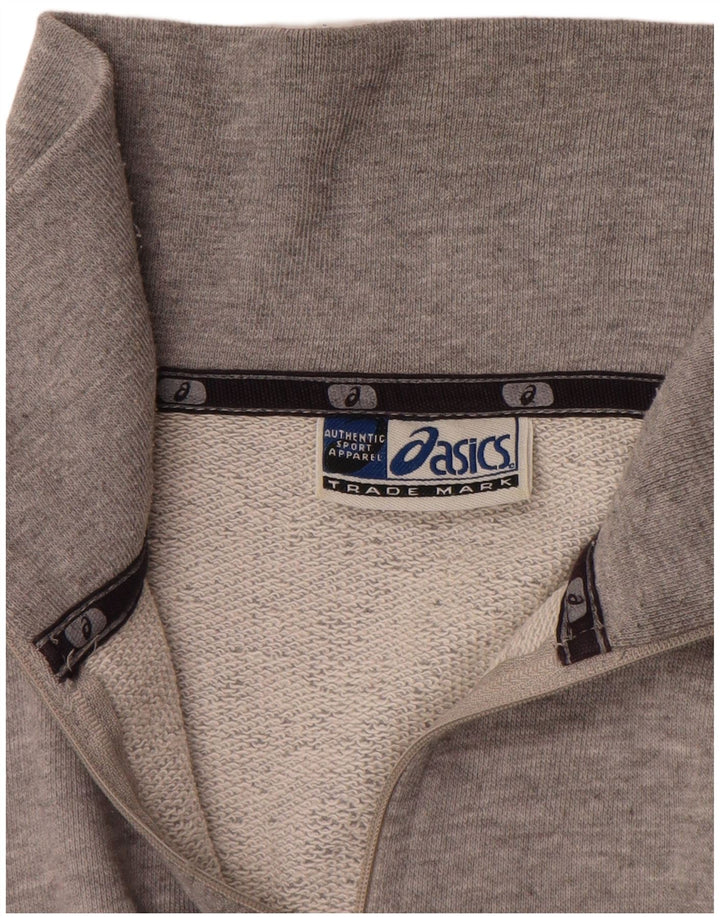 Asics Sweatshirt med lynlås til mænd, stor grå