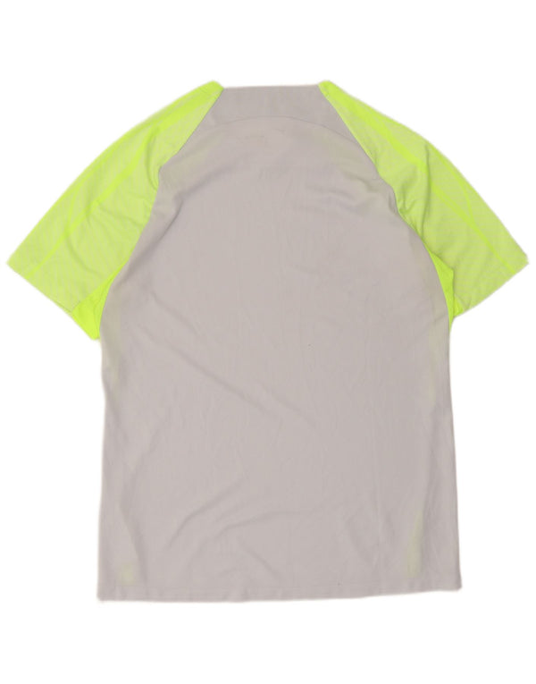 Nike Herre Dri Fit Slim T-Shirt Top Stor Grå Colourblock Polyester