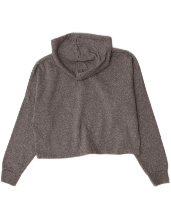 Puma Girls Graphic Crop Hoodie Jumper 13-14 år Grå Bomuld