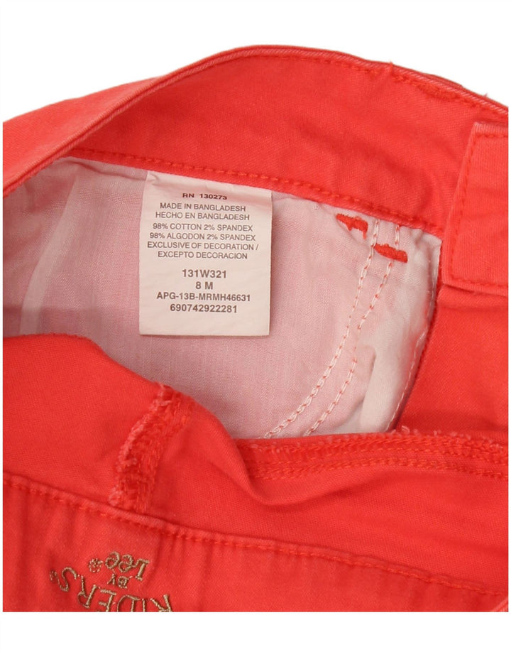 LEE Casual Shorts til kvinder US 8 Medium W30 Orange Bomuld