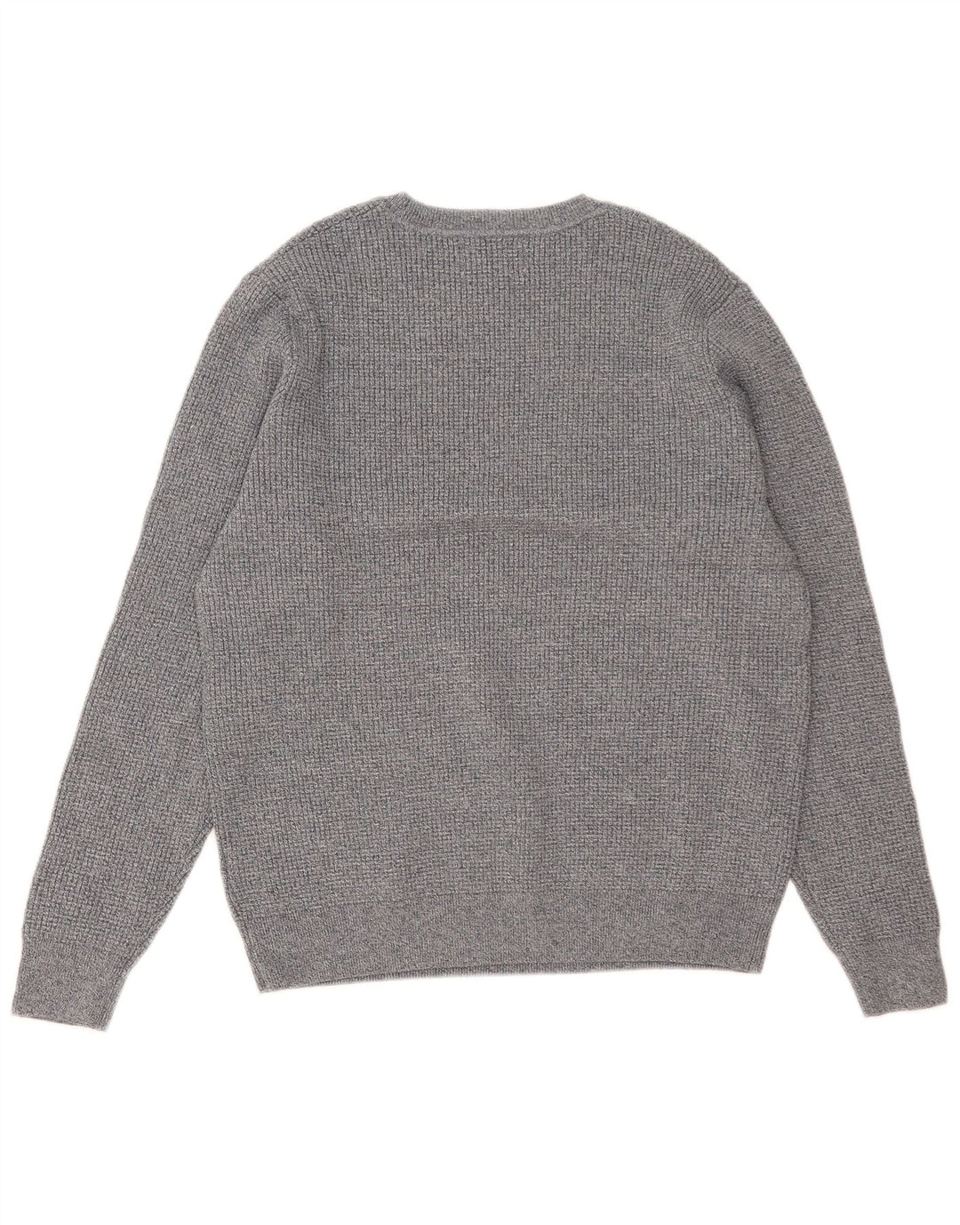 Marks & Spencer Herre sweater med rund hals, stor grå flækket polyester