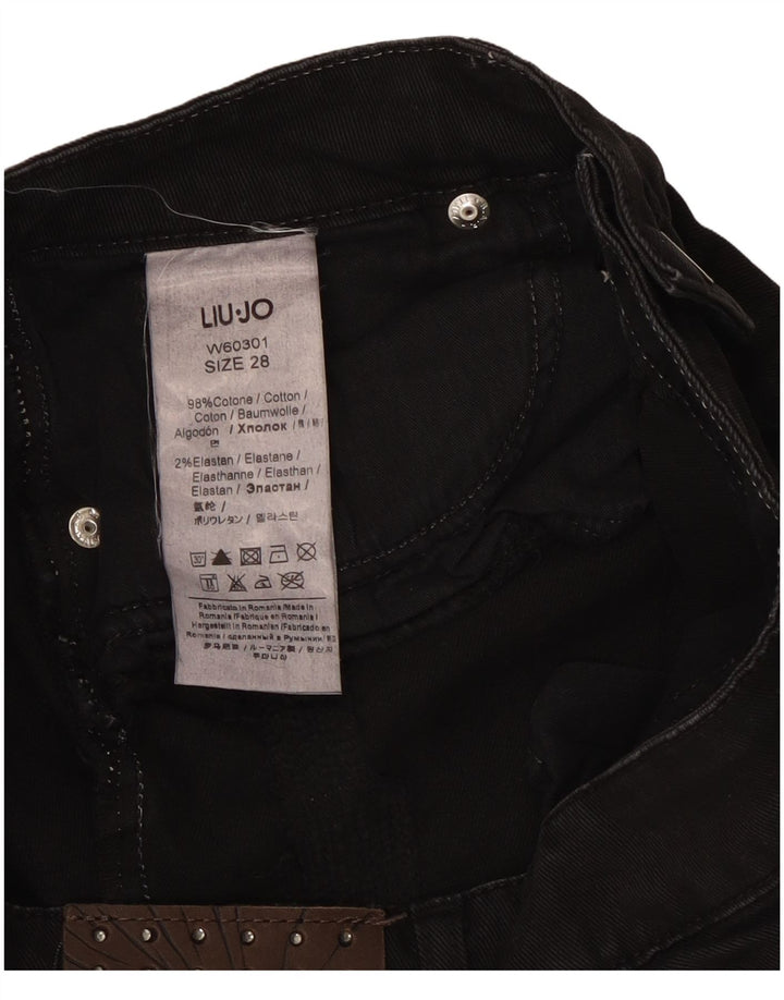 Liu Jo Dame Mini Denim Nederdel W28 Medium Sort Bomuld