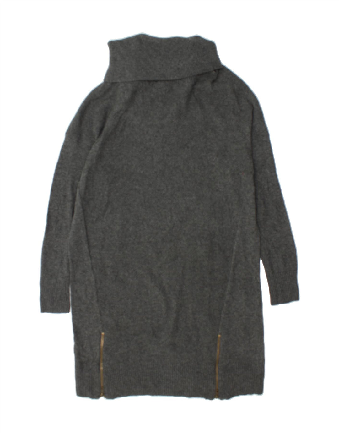 MOSSIMO Womens Longline Roll Neck Jumper Sweater UK 16 Large Grey Cotton Vintage Mossimo and Second-Hand Mossimo from Messina Hembry 