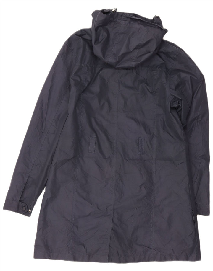 Mountain Warehouse Dame Regnfrakke med hætte UK 12 Medium Navy Blue Polyester