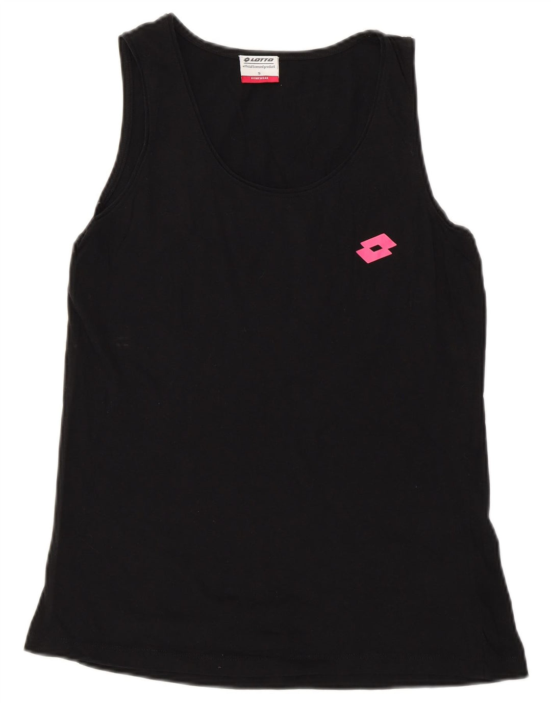 LOTTO Womens Vest Top UK 10 Small Black Cotton Vintage Lotto and Second-Hand Lotto from Messina Hembry 