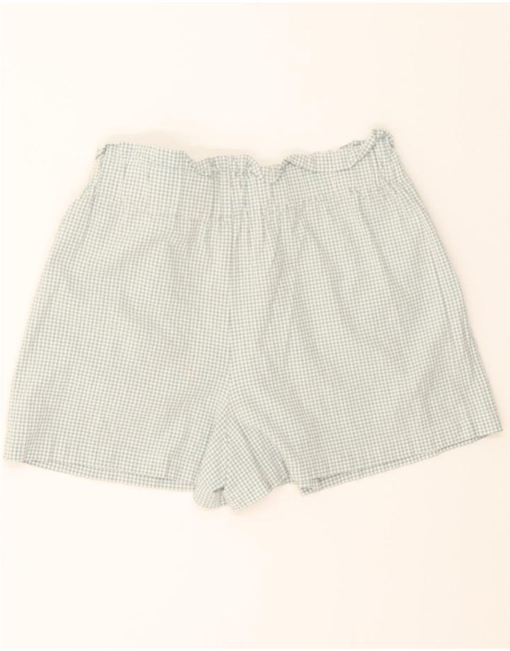 BENETTON Womens Casual Shorts Medium W30 Green Check Cotton Vintage Benetton and Second-Hand Benetton from Messina Hembry 