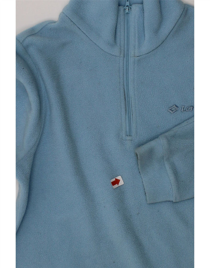 LOTTO Boys Zip Neck Fleece Jumper 9-10 Years Small Blue Polyester Vintage Lotto and Second-Hand Lotto from Messina Hembry 