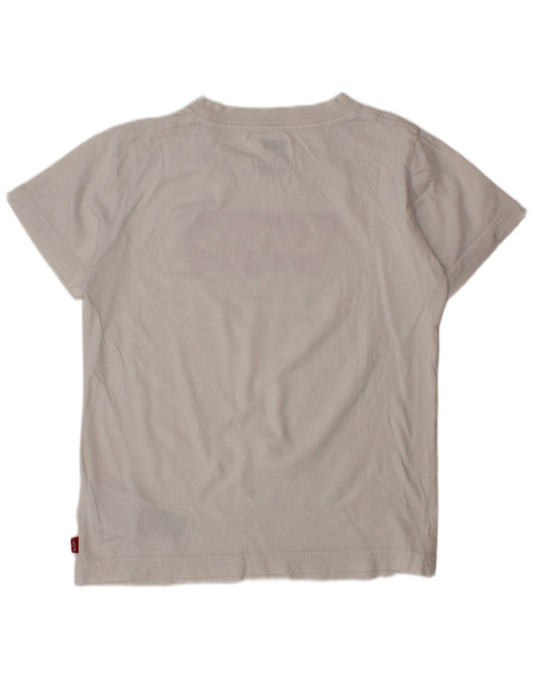 LEVI'S Drenge Grafisk T-Shirt Top 7-8 År Hvid Bomuld
