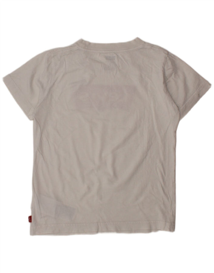 LEVI'S Drenge Grafisk T-Shirt Top 7-8 År Hvid Bomuld