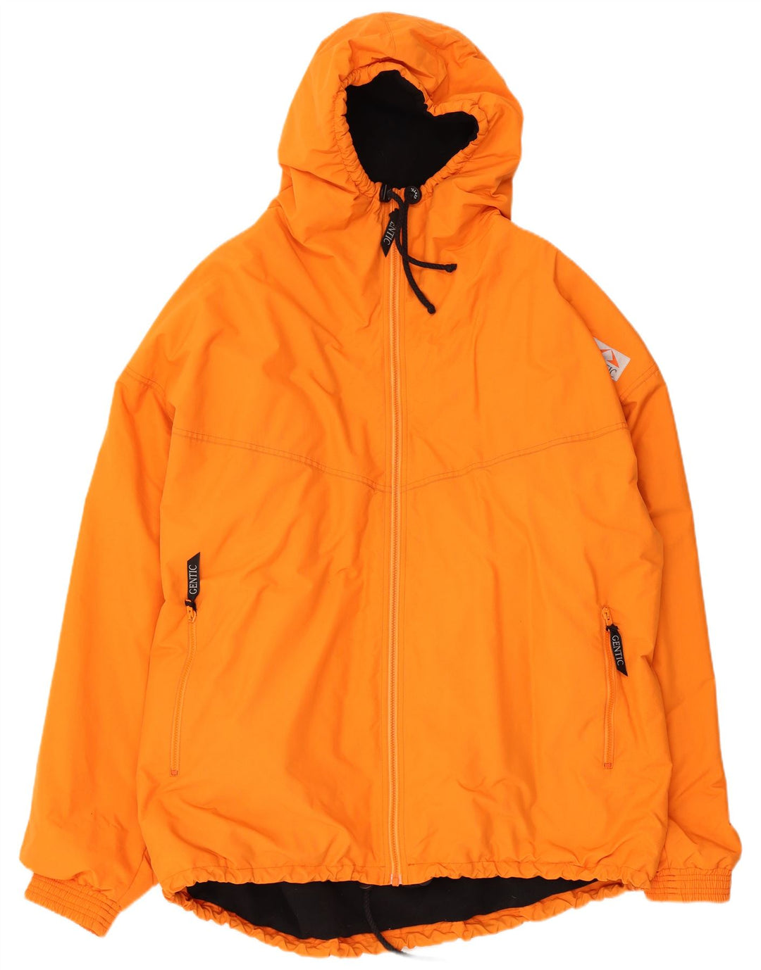 Vintage herre hætte vindjakke UK 44 2XL Orange polyamid