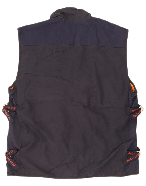 No Limits Herre Utility Gilet UK 40 Large Navy Blue Polyester