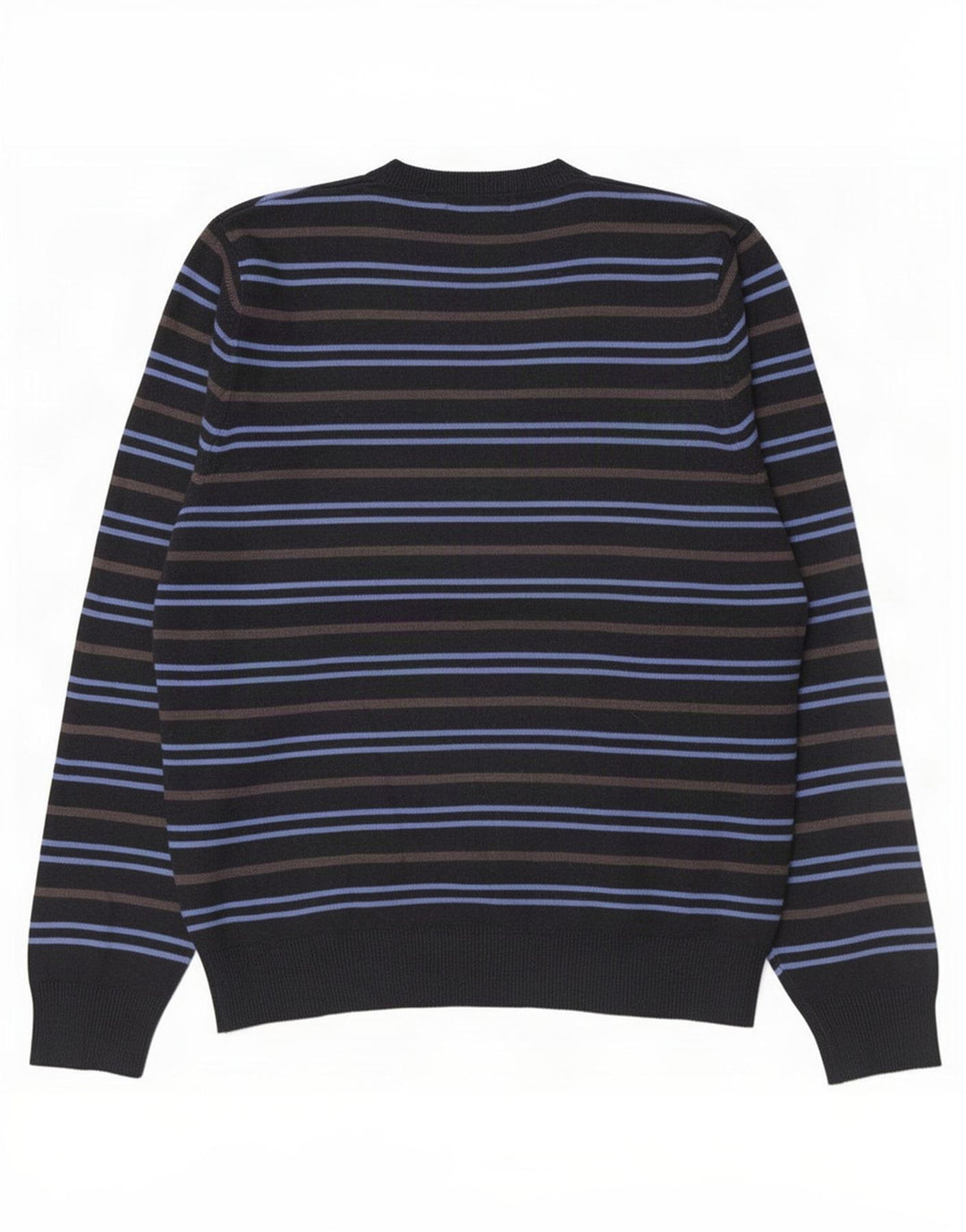Marks & Spencer Herre V-hals sweater Medium Marineblå Stribet akryl