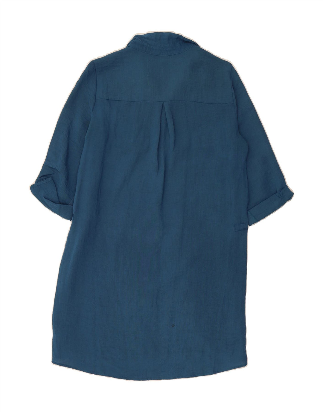 ZARA Womens 3/4 Sleeve Pullover Tunic Dress UK 14 Medium Blue Viscose Vintage Zara and Second-Hand Zara from Messina Hembry 