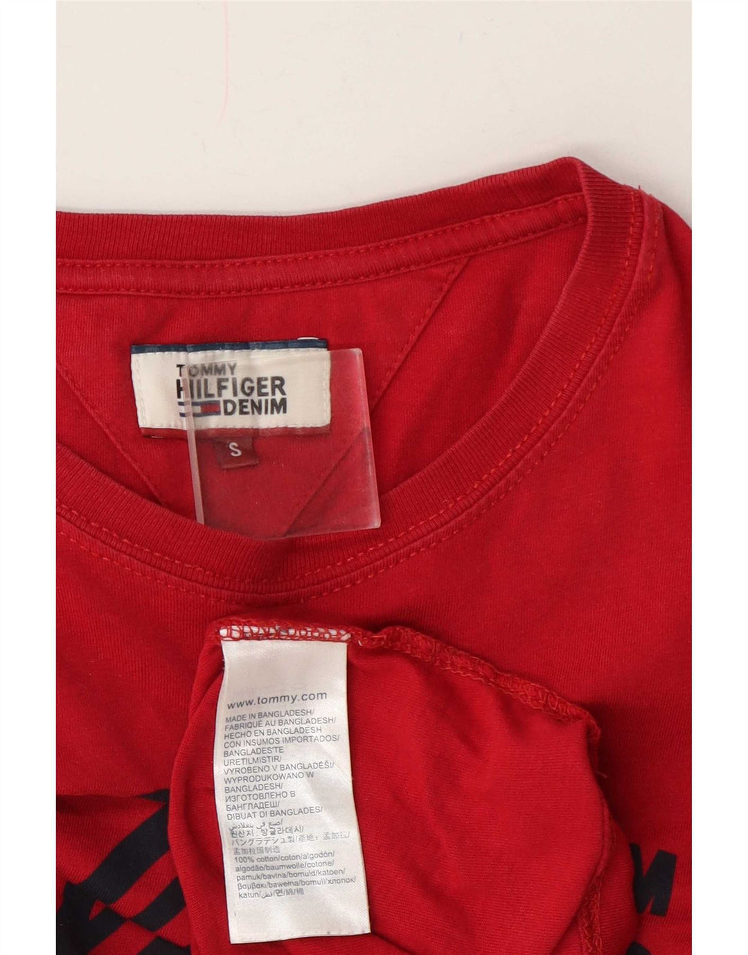 Tommy Hilfiger Herre grafisk T-shirt Top Lille rød bomuld