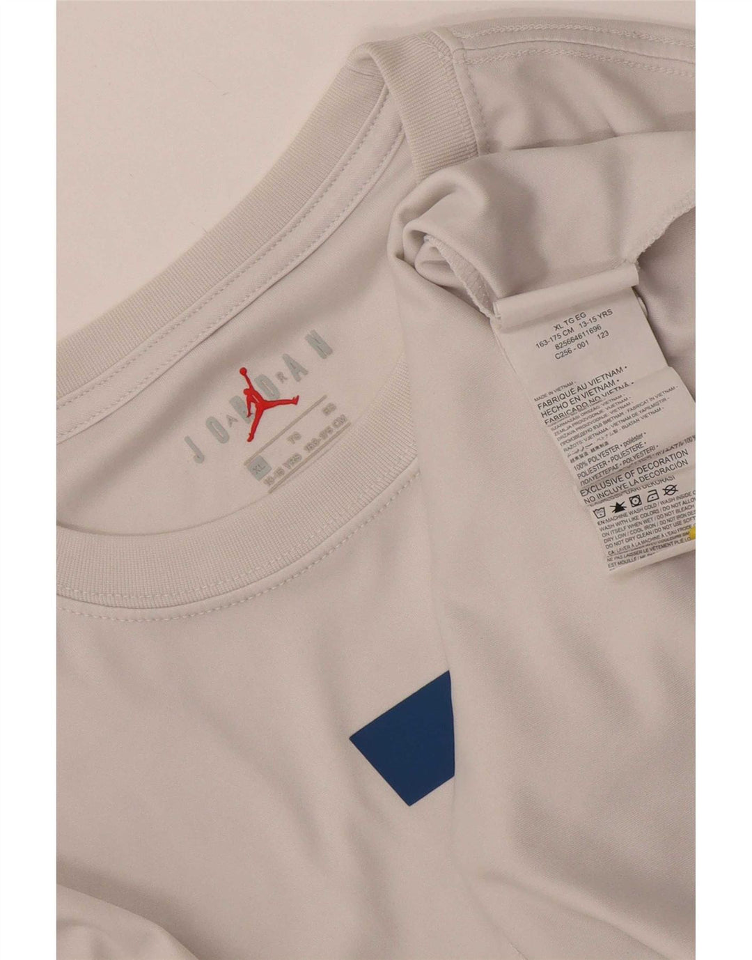 Jordan Boys Dri Fit grafisk T-shirt top 13-14 år XL Grå polyester