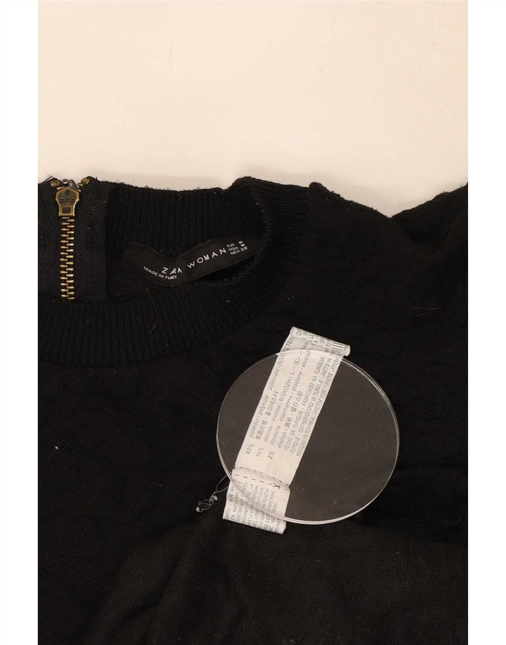 Zara Dame A-Line Kjole UK 12 Medium Sort