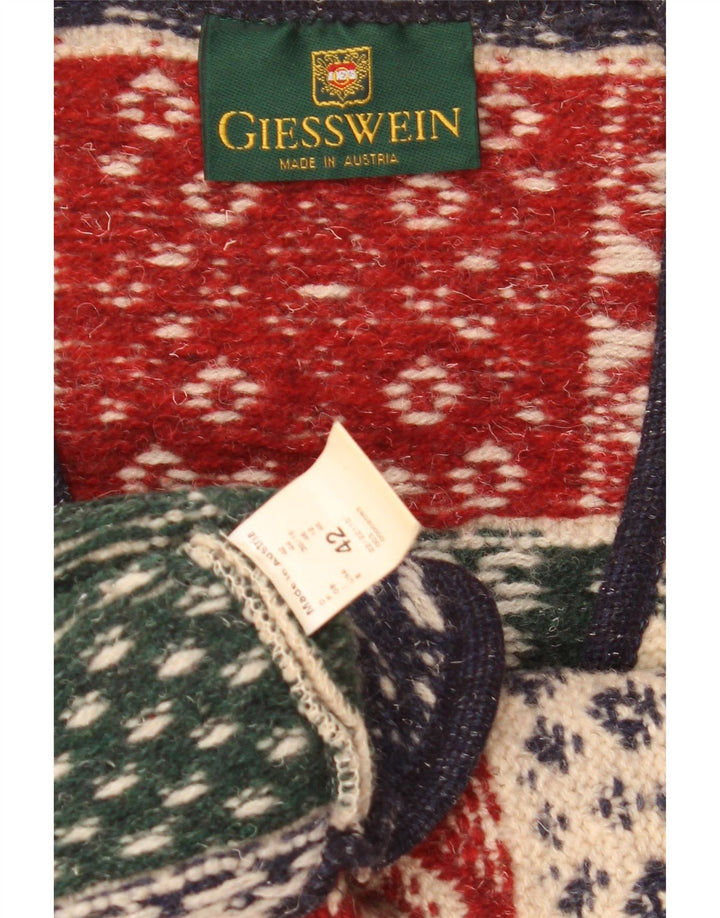 Giesswein Dame Cardigan Sweater EU 42 Stor Flerfarvet Geometrisk