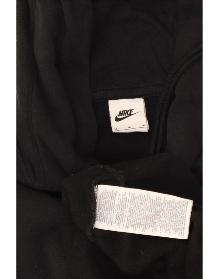 Nike Dame Oversized Hoodie Jumper UK 14 Medium Sort Bomuld