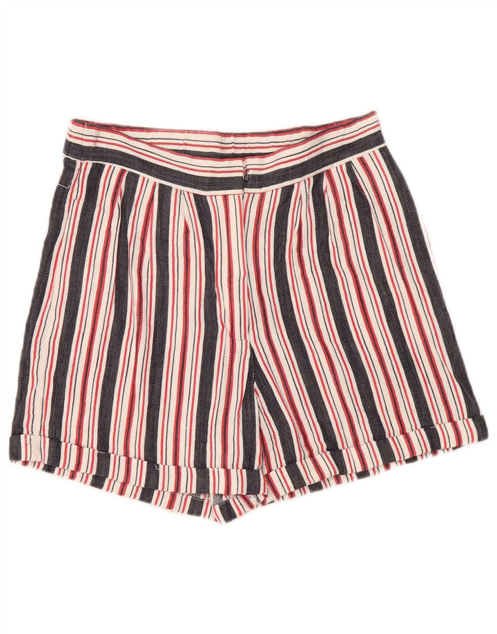 French Connection Chino Shorts til kvinder UK 8 Small W28 Flerfarvet Stribet