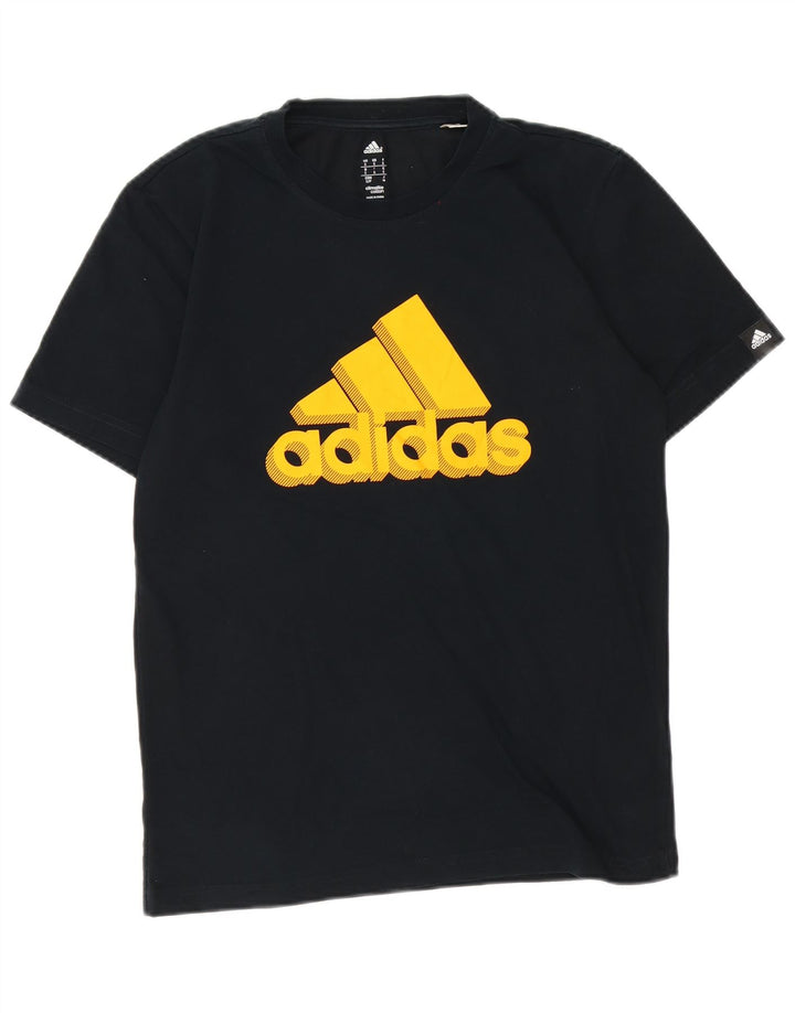 Adidas Herre Climalite grafisk T-shirt top lille sort bomuld