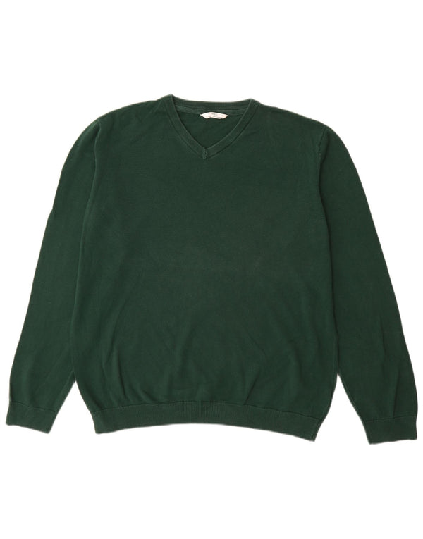 Marks & Spencer Boys Loose Fit V-hals sweater 15-16 år XL Grøn
