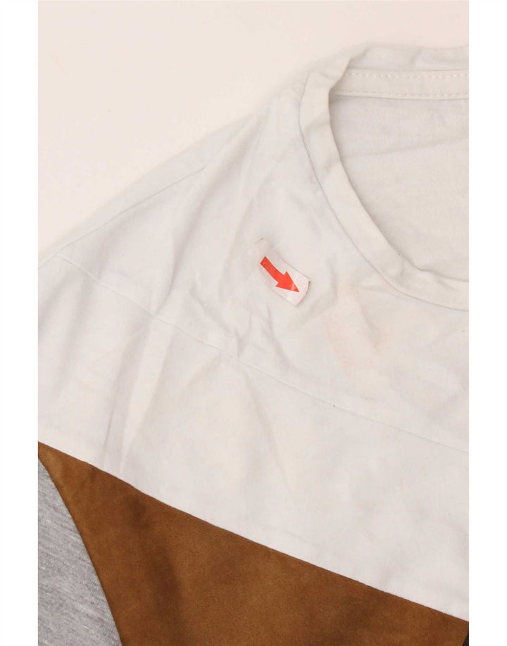 Zara Herre T-Shirt Top XL Grå Colourblock