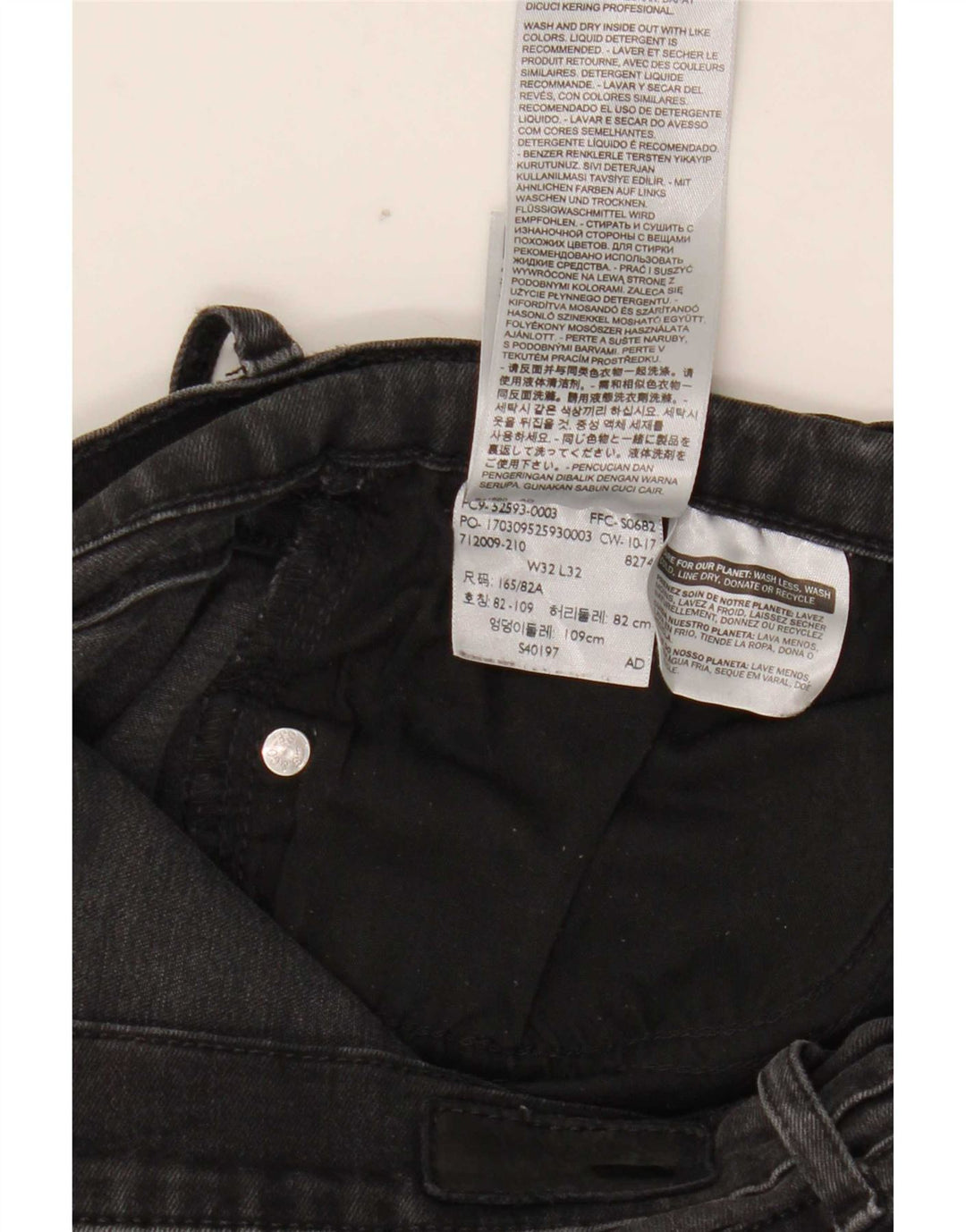 Levi's skinny jeans til kvinder W32 L32 sort bomuld