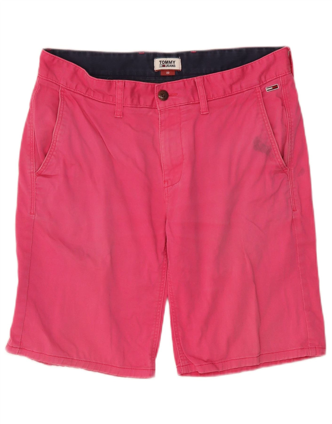 Tommy Hilfiger Herre Chino Shorts W32 Medium Pink Bomuld