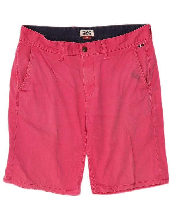 Tommy Hilfiger Mens Chino Shorts W32 Medium Pink Cotton