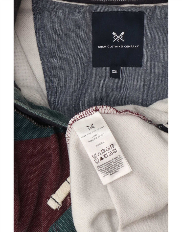 Besætningstøj Herre Zip Neck Sweatshirt Jumper 2XL Flerfarvet Stribet