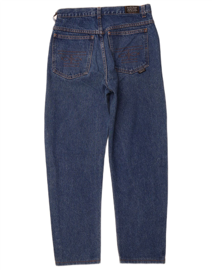 BENETTON Straight jeans til mænd W28 L27 blå bomuld