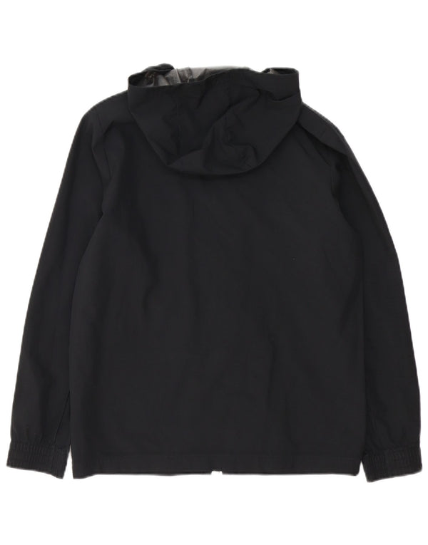 ADIDAS drenge Ancona grafisk regnjakke med hætte 11-12 år sort polyester