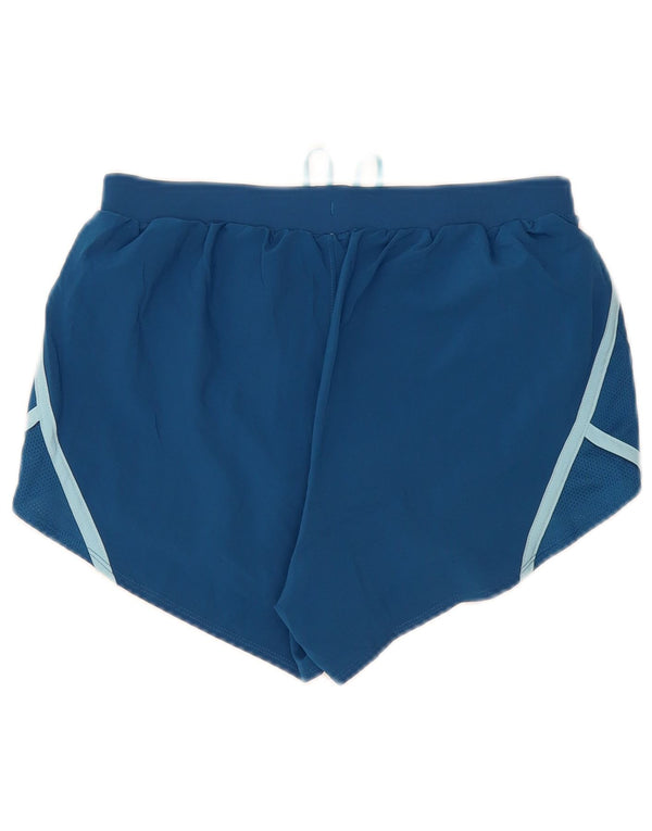 Under Armour Dame Sports Shorts UK 10 Små Blå Stribede Sports