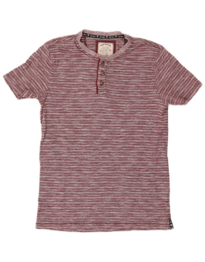 Fat Face Herre T-Shirt Top XS Rød nålestribe