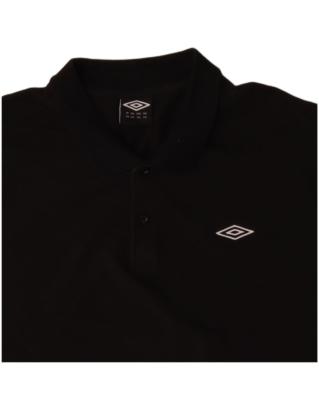 UMBRO Polo shirt til mænd 2XL sort bomuld