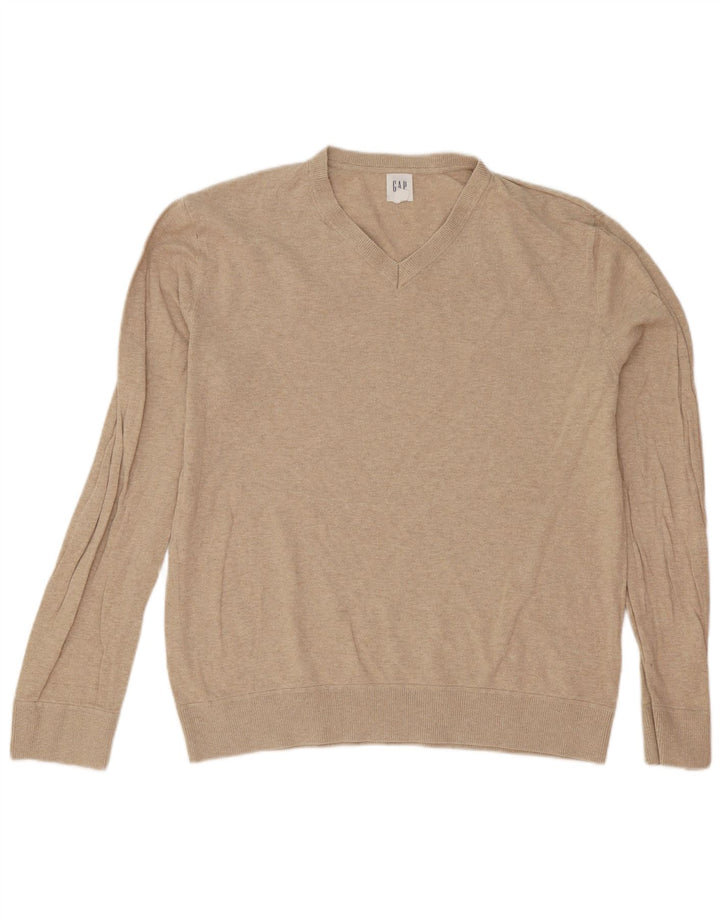 Gap Herre V-hals sweater Stor Beige Bomuld