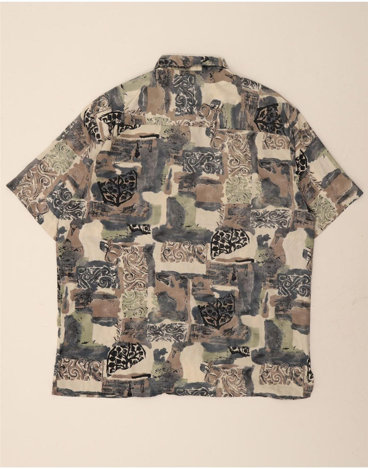 VINTAGE Mens Short Sleeve Shirt 2XL Multicoloured Patchwork Vintage Vintage and Second-Hand Vintage from Messina Hembry 