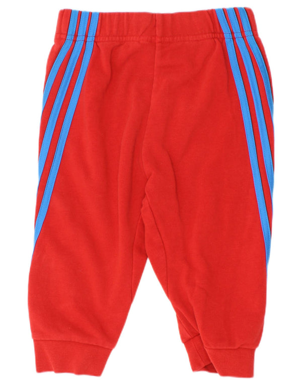 Adidas Drenge Træningsdragt Bukser Joggers 2-3 År Rød Bomuld