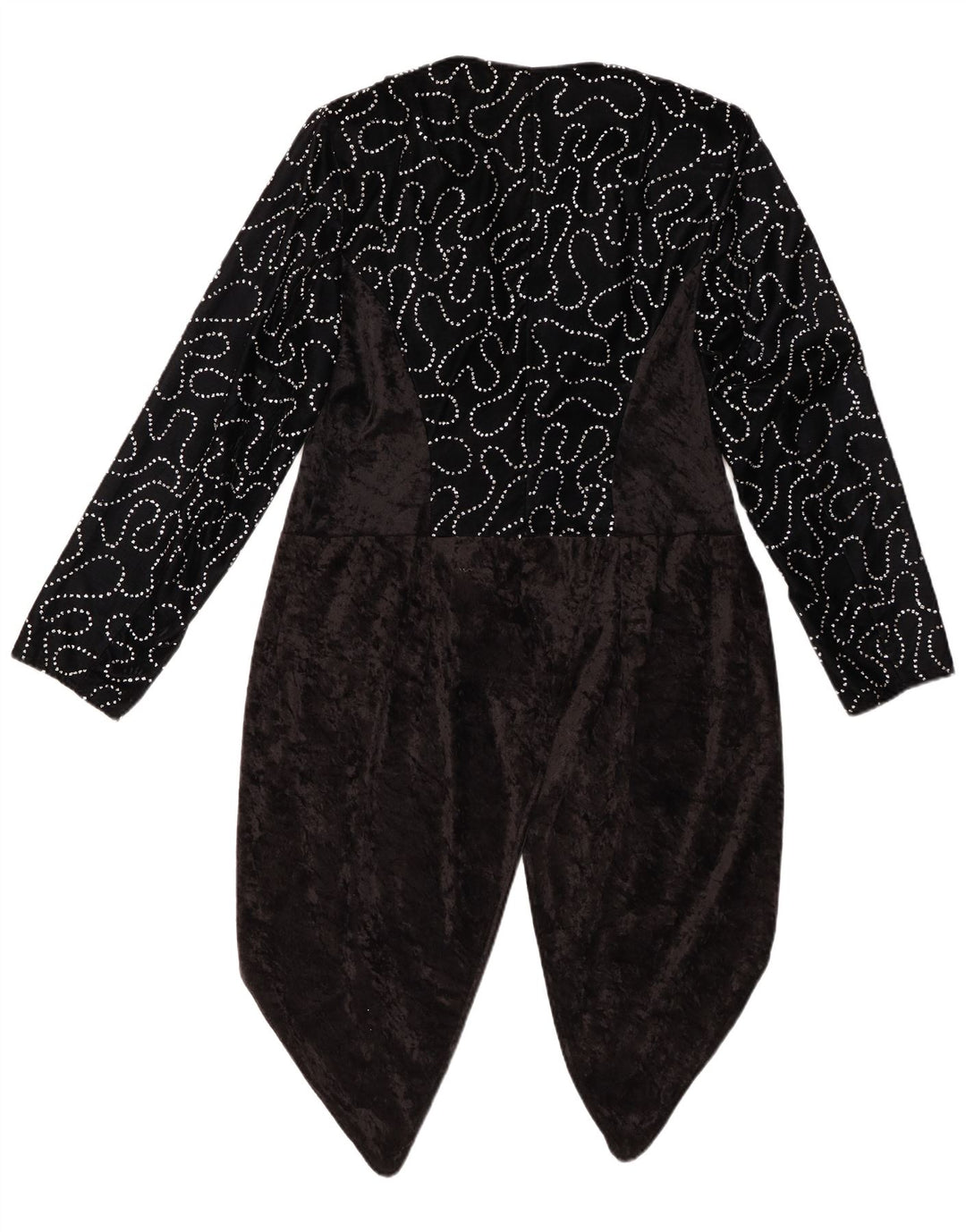 VINTAGE kvinders abstrakt mønster frakke Blazerjakke IT 42 Medium Sort