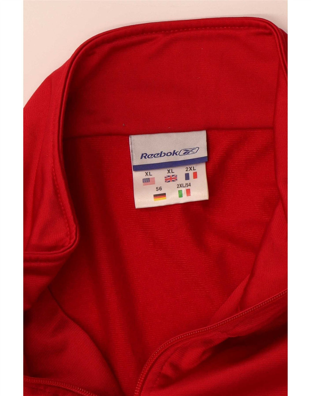 Reebok Træningsdragt til mænd Topjakke XL Rød Colourblock Polyester Sports