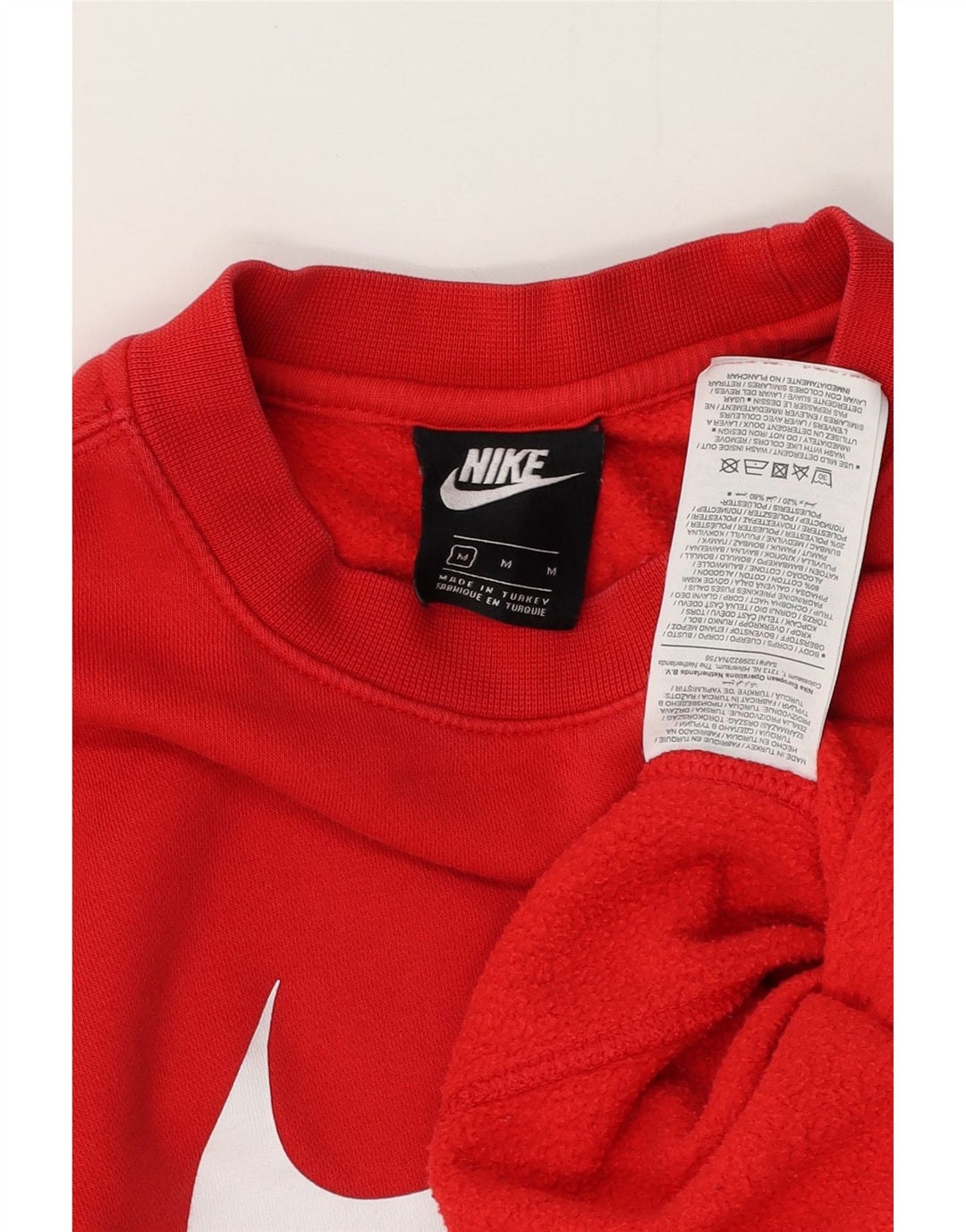 NIKE grafisk sweatshirt til mænd Medium rød bomuld