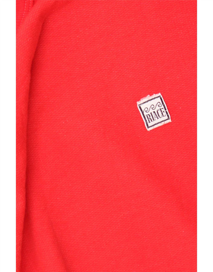 Vintage sweatshirt til mænd, stor rød farveblok