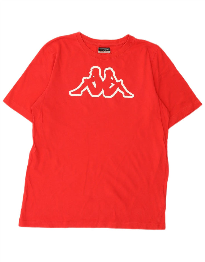 Kappa Herre grafisk T-shirt Top Medium Rød Bomuld