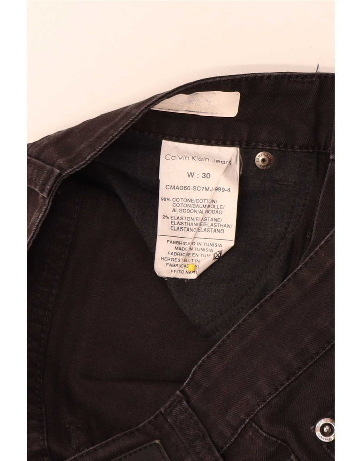 Calvin Klein Straight Jeans til mænd W30 L34 Sort bomuld