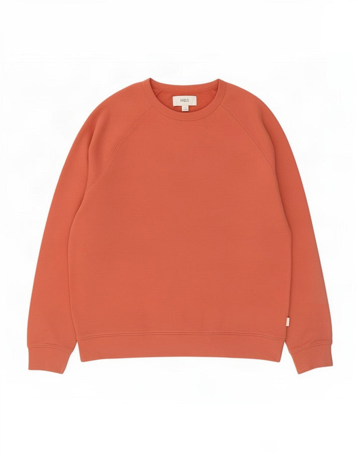 Marks & Spencer Herre Sweatshirt Jumper Large Pink Bomuld