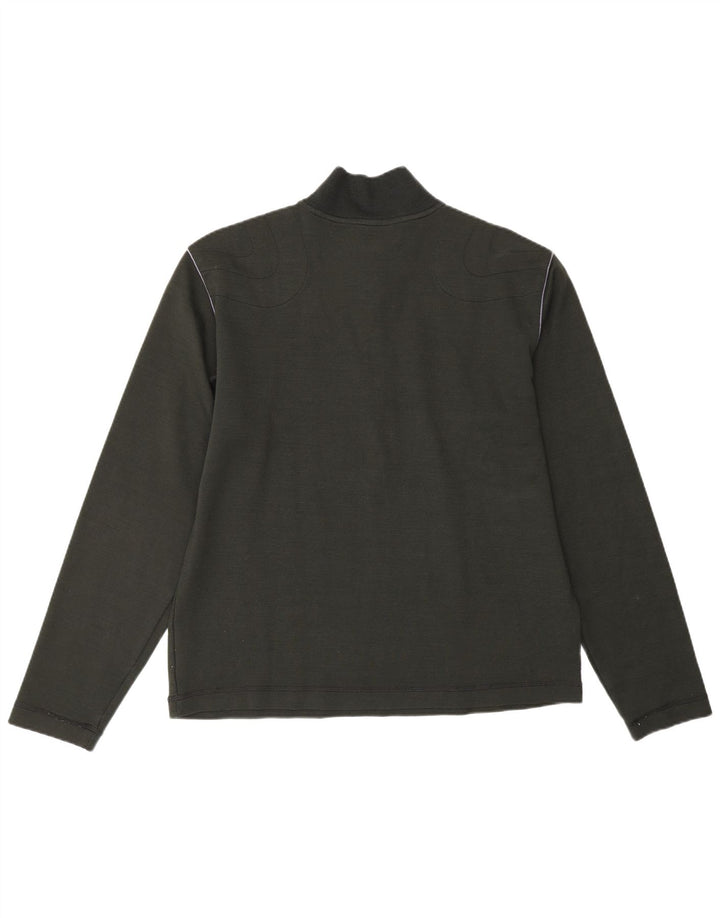 CALVIN KLEIN JEANS Dame Pullover med lynlås-hals Træningsdragt Top UK 18 XL Khaki