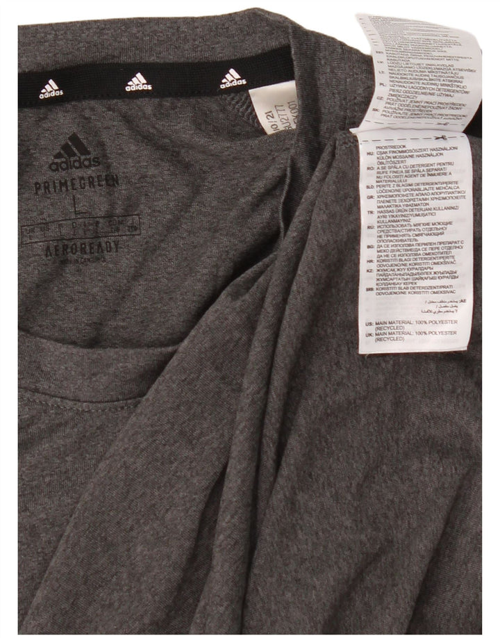 Adidas Herre Aeroready T-Shirt Top Stor Grå Polyester