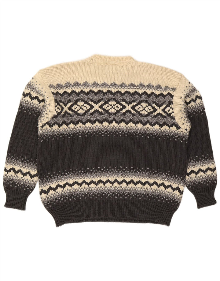Silvy Herre Crew Neck Jumper Sweater IT 48 Medium Multicolored Fair Isle