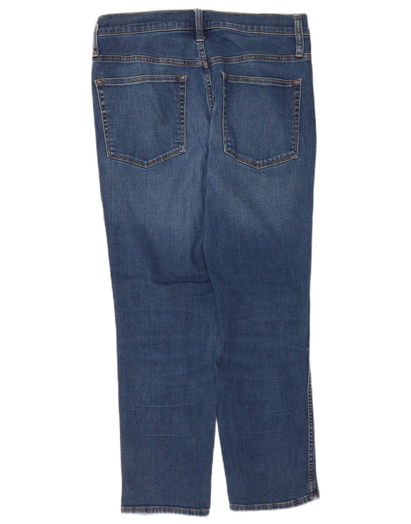 J. Crew Womens Crop Højtaljede lige jeans W30 L25 blå bomuld