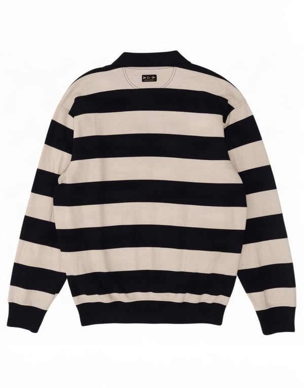 Paul & Shark Herre Yachting Zip Neck Jumper Sweater XL Navy Blue Striped